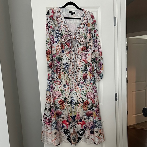Dresses & Skirts - Elegant Floral Long Sleeve Maxi Dress